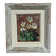 Mid-Century Oil on Panel “Flowers” by Unknown Artist, Vintage & Framed 20 × 23cm
