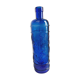 cobalt blue molded glass bottle in relief decoration bunches of grapes