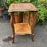 Marble and marquetry stool