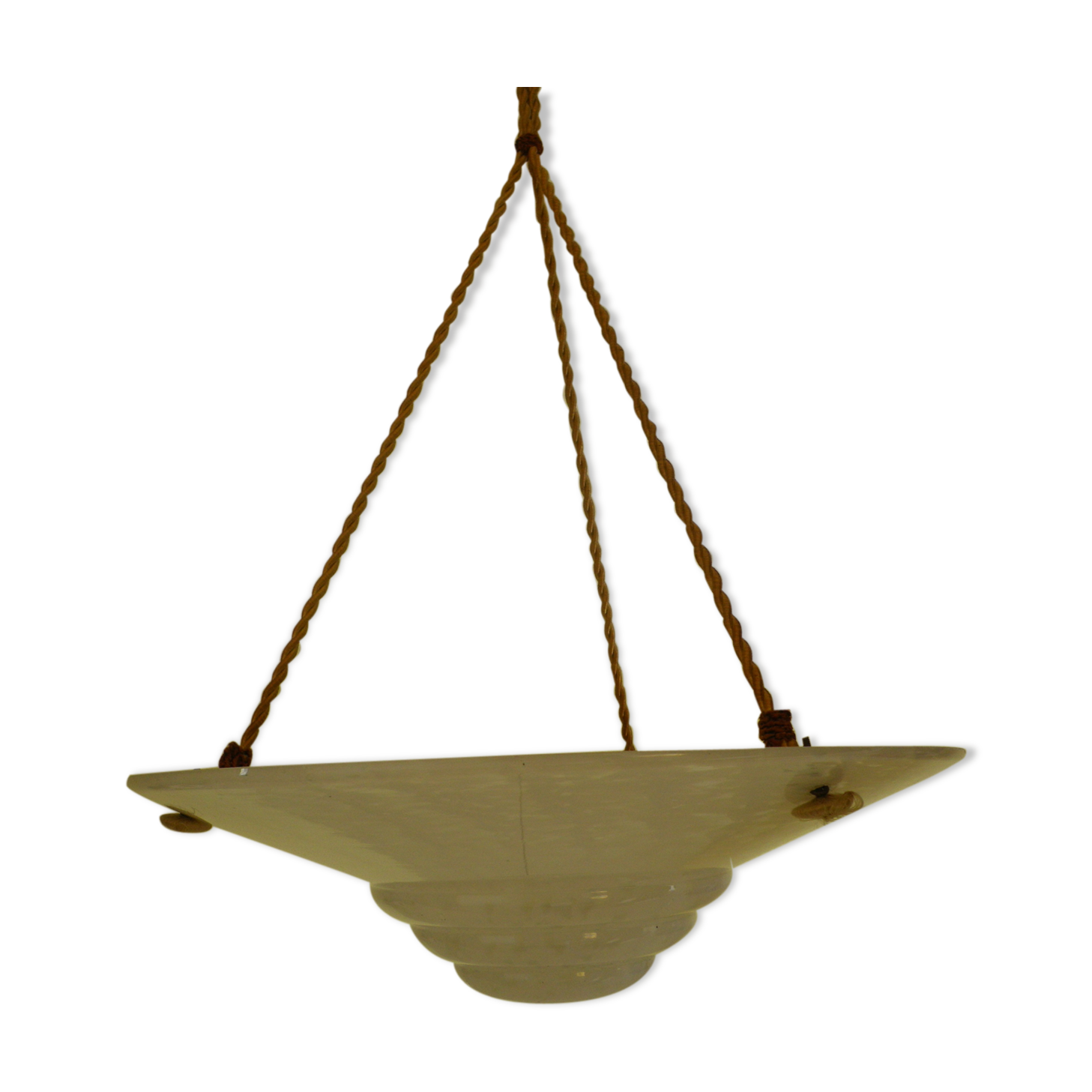Suspension en opaline blanche  années 1940