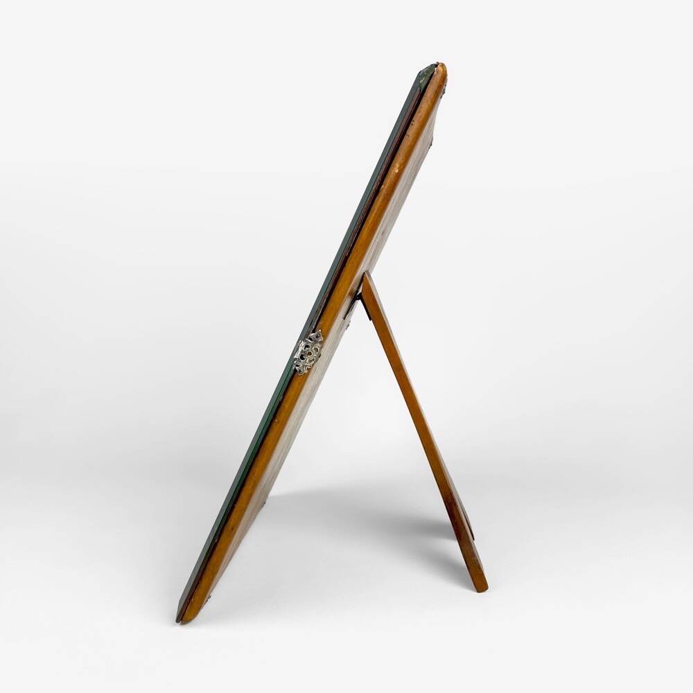 Miroir de table biseauté sur pied Art Nouveau