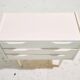 White painted nightstand with three drawers