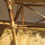 Bedside in rattan and caning