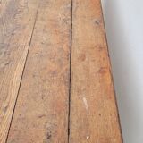 Rustic oak bistro farm table with louis philippe legs - 2m