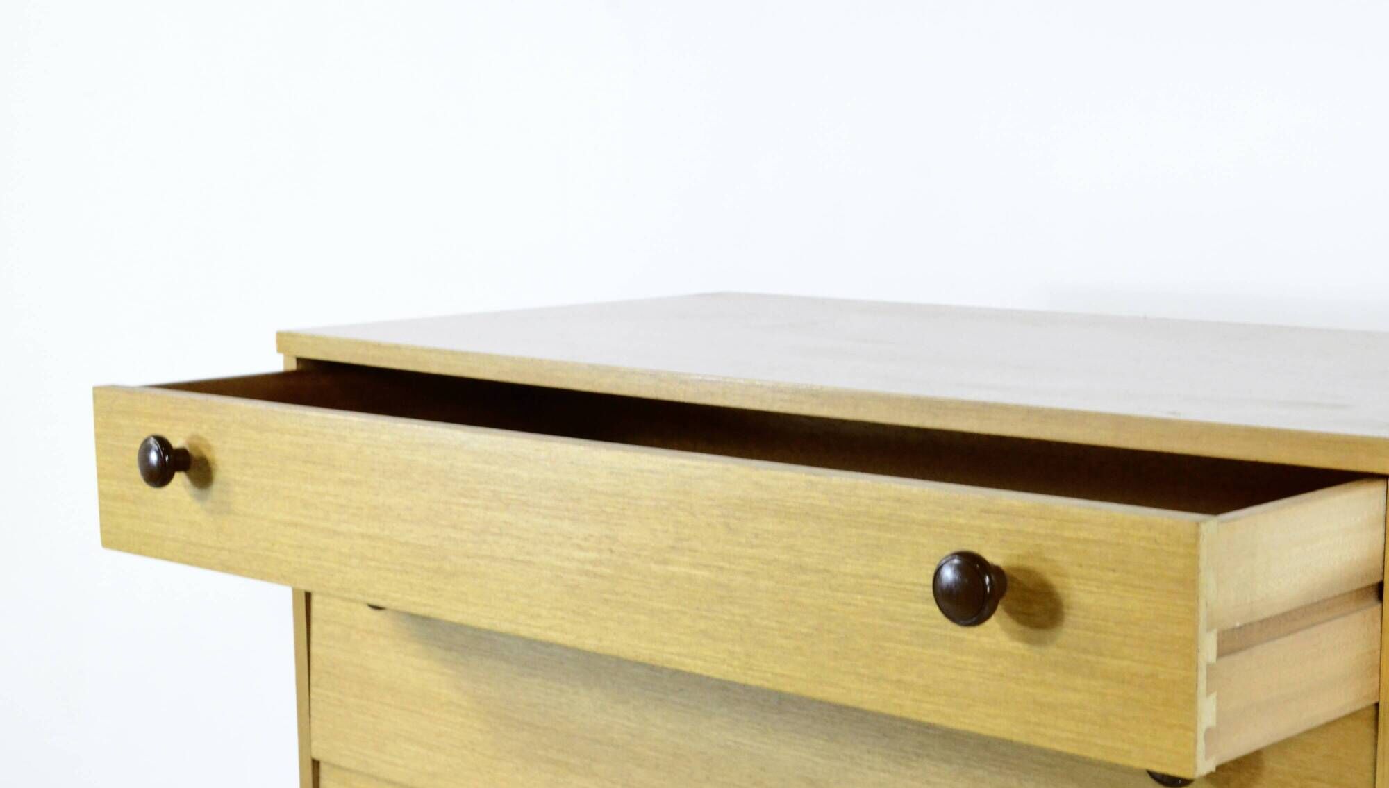 Midcentury 'Avalon' Teak Tallboy / Chest Of Drawers. Vintage Modern