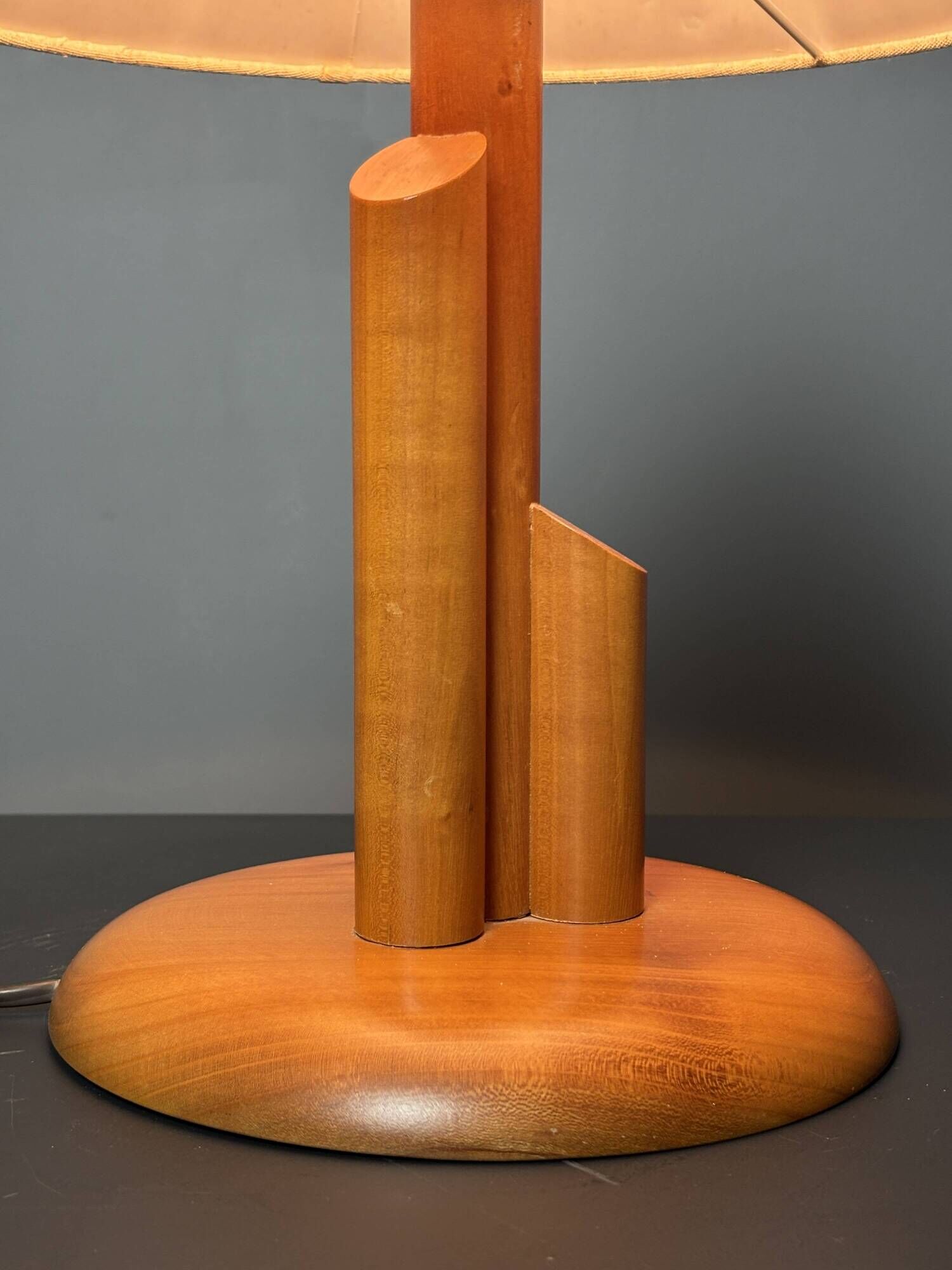 Midcentury Scandinavian pine skyscraper table lamp, 1970s