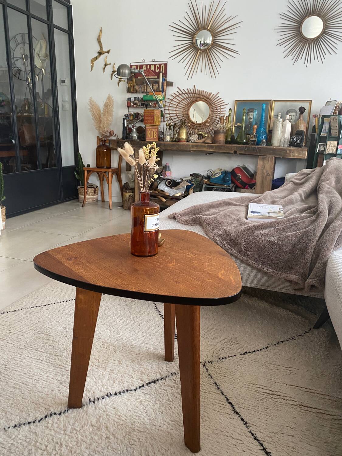 Vintage tripod coffee table