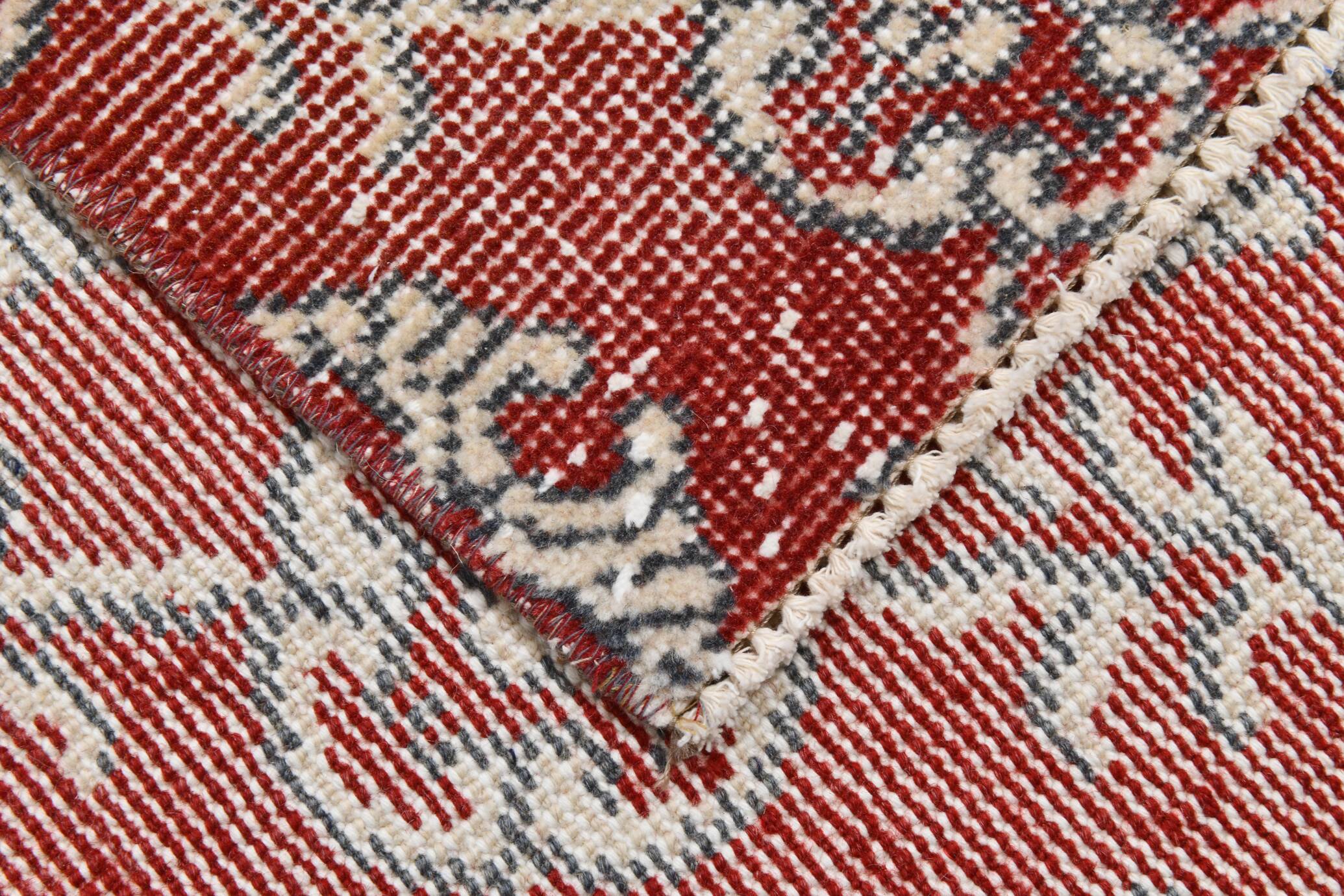 7x11 Brick Red & Beige Persian Vintage Rug, Floral Bohemian Decor,207x333Cm