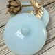 Blue opaline glass bonbonnière