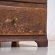 Commode secrétaire ancienne en pin – Bureau rustique européen à abattant – circa 1900