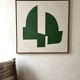 Large contemporary painting Green Forms Audrey Noel dated & signed