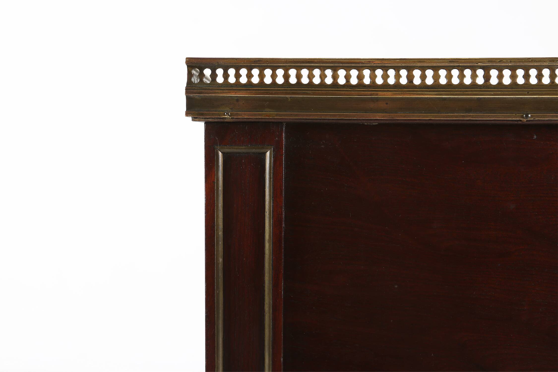 French 19th century Empire nightstand in wood with marble top