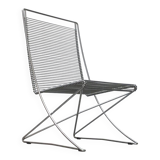 Vintage German Kreuzschwinger lounge chair by Till Behrens for Meyer Stahlmöbel, 1980s.