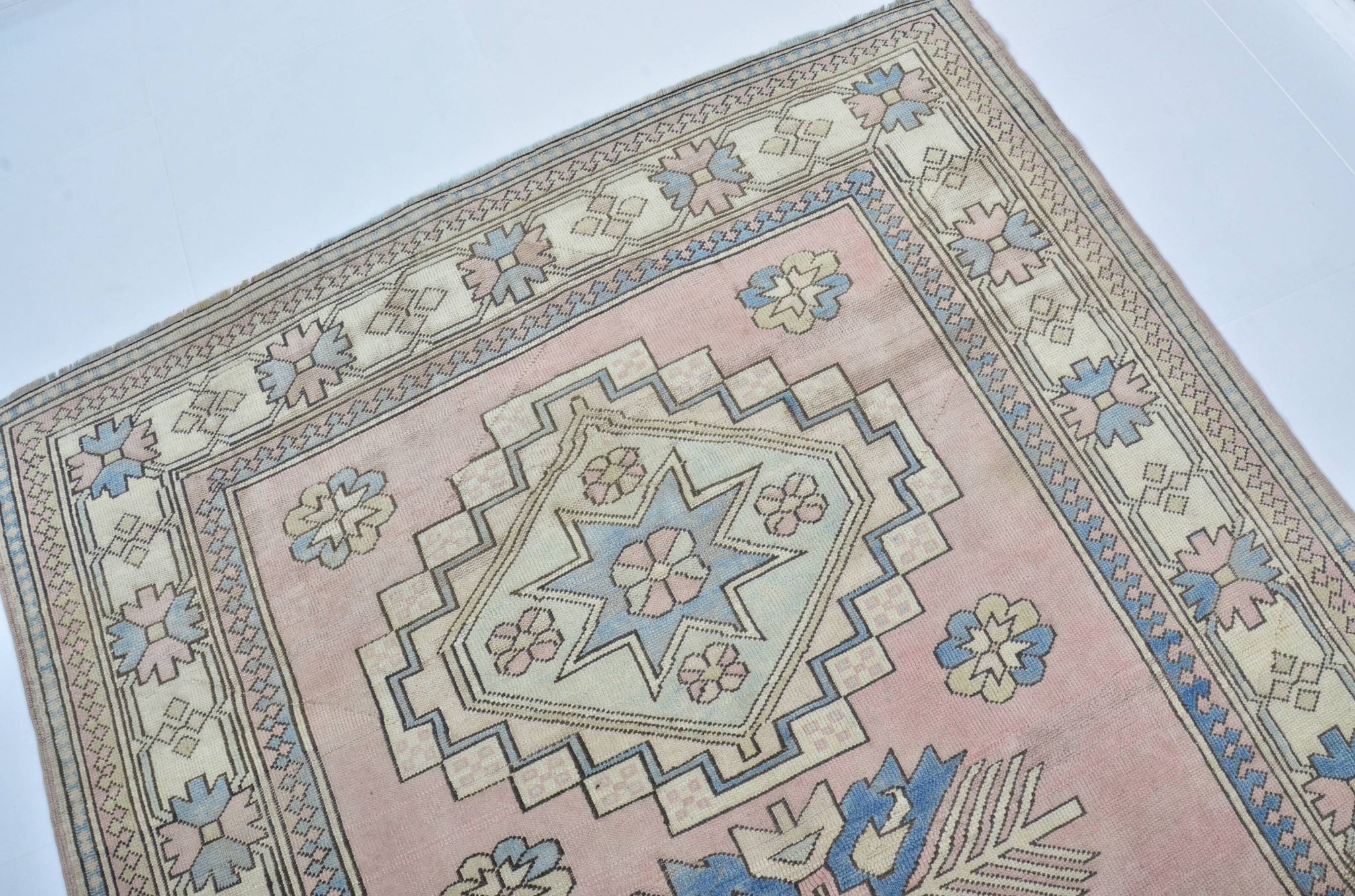 Oushak floral rug sku 3543