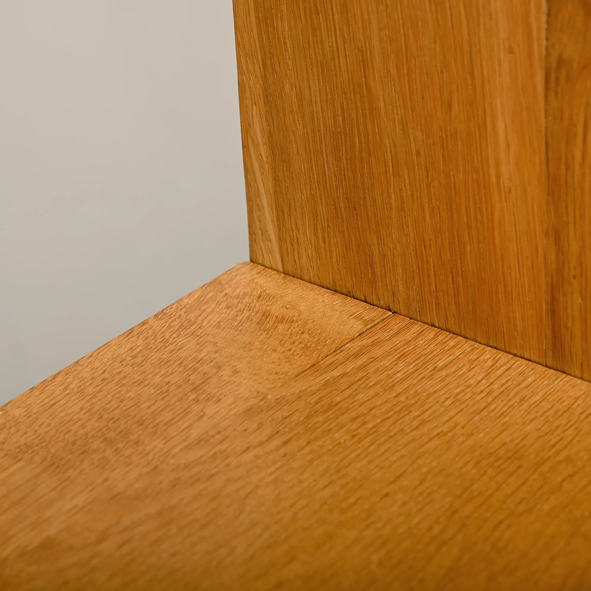 Shelf in Brutalist Henning Kjærnulf or Arts and Crafts style solid Oak 1960