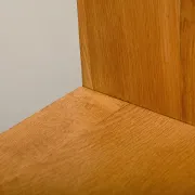 Shelf in Brutalist Henning Kjærnulf or Arts and Crafts style solid Oak 1960