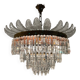 Vintage Bronze Crystal Light Pendant 1950’s