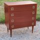 Vintage mahogany chest of drawers from the 60s conical feet 4 drawers