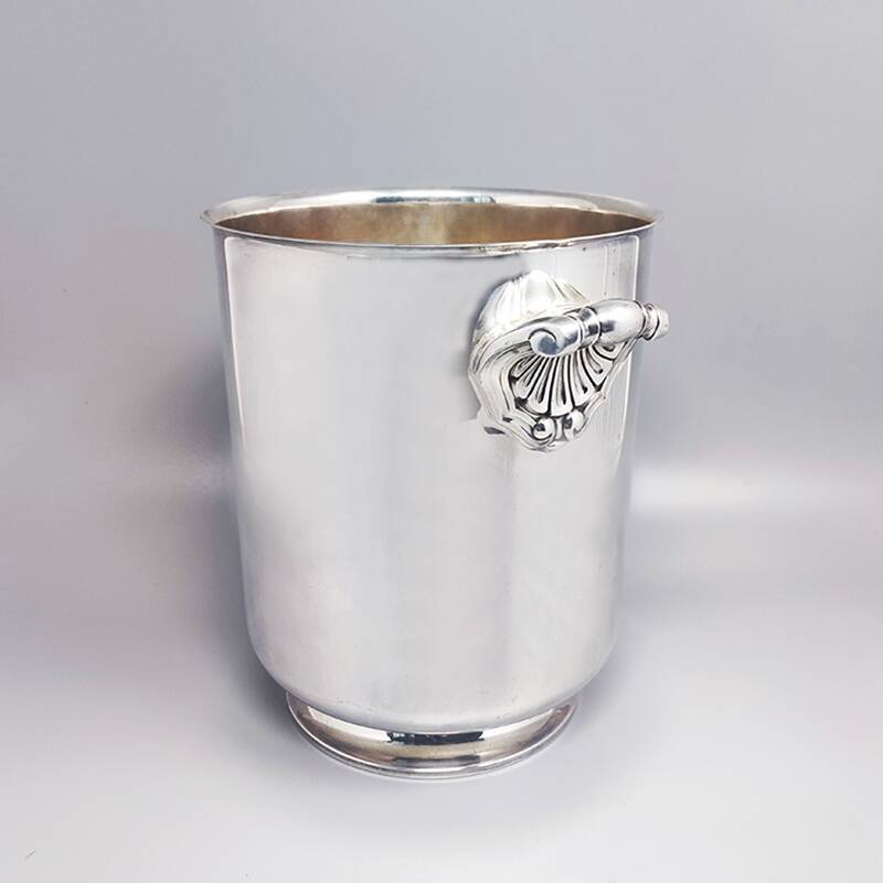 1950s Gorgeous Ice Bucket byChristofle in Silver Plated. Made in France