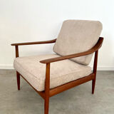 Old vintage teak armchair design Walter Knoll for Knoll Antimott Germany 1960s
