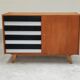 U-458 black and white sideboard by Jiri Jiroutek for Interier Praha