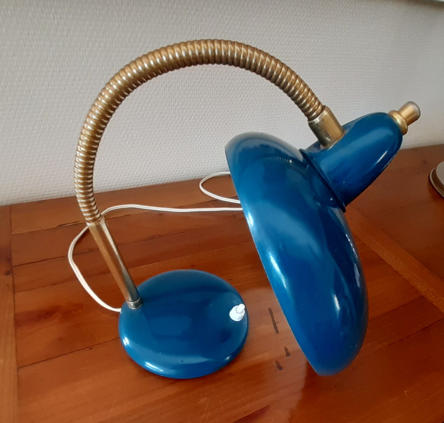 1960 duck blue desk lamp