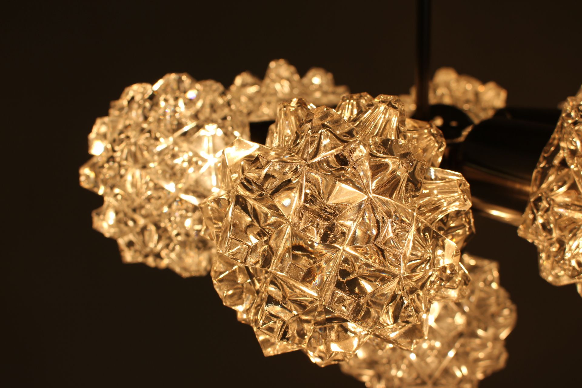 Mid-century glass chandelier , Kamenický Šenov, 1960´s