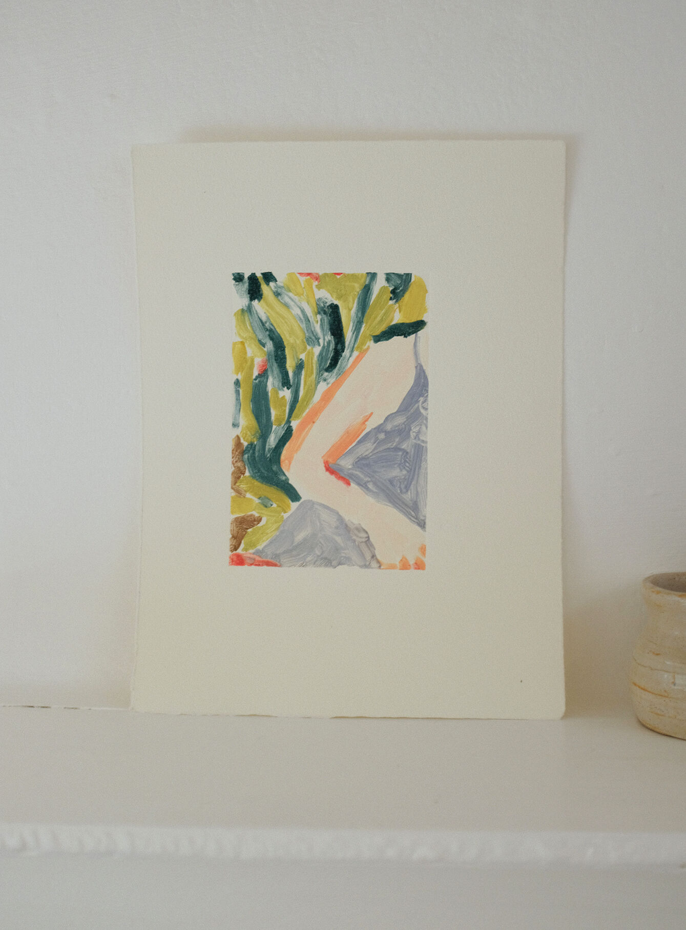 Oil painting Summer monoprint