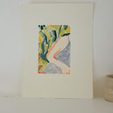 Oil painting Summer monoprint