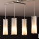 Lustre vintage design pinto verre chromé