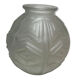 Art Deco ball vase 1930 in molded and pressed frosted glass