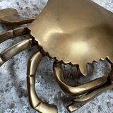 Vintage brass ashtray crab