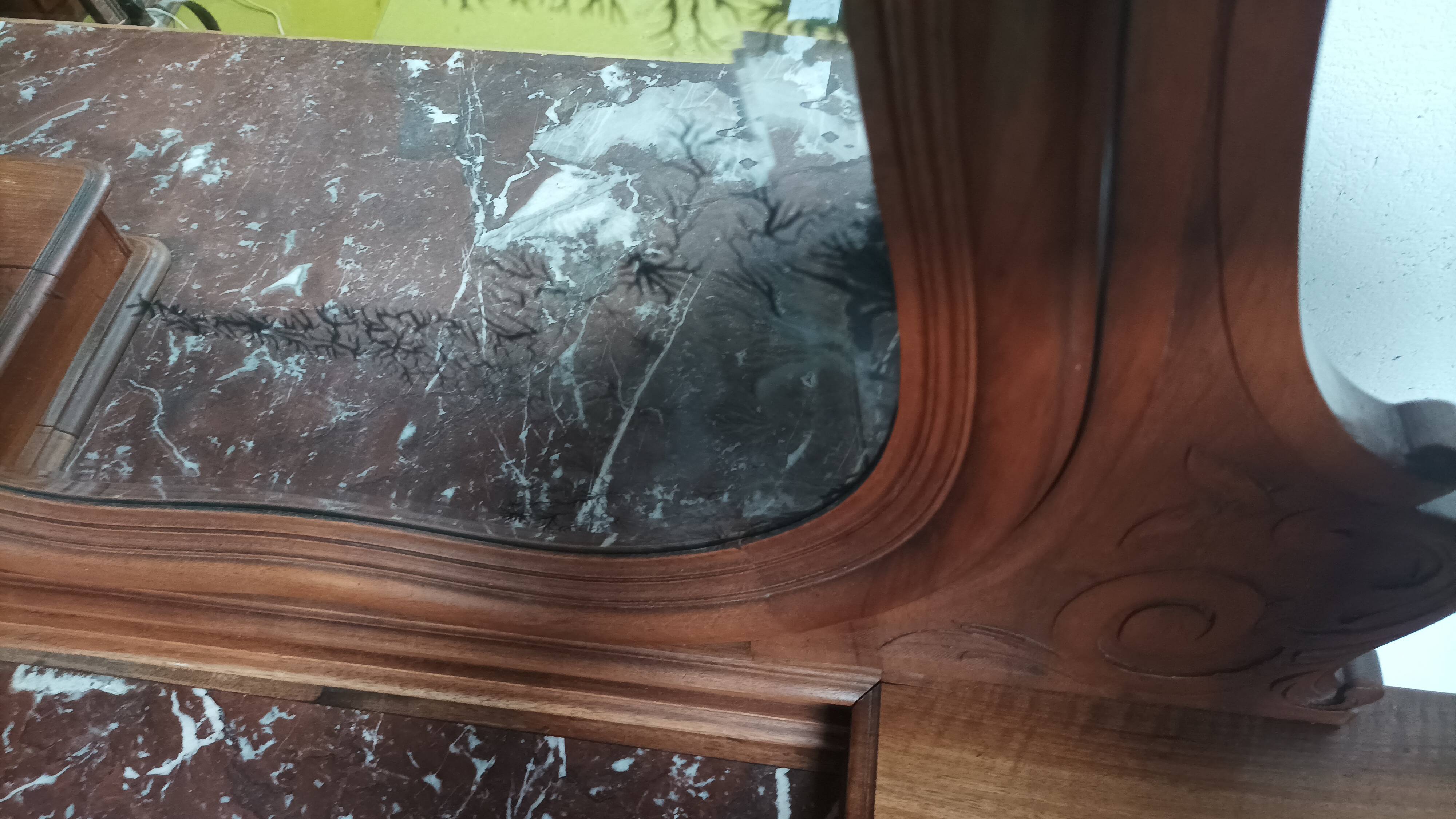 Louis XV walnut dressing table chest of drawers