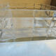 Old cut glass and vintage metal 70s biscuit box