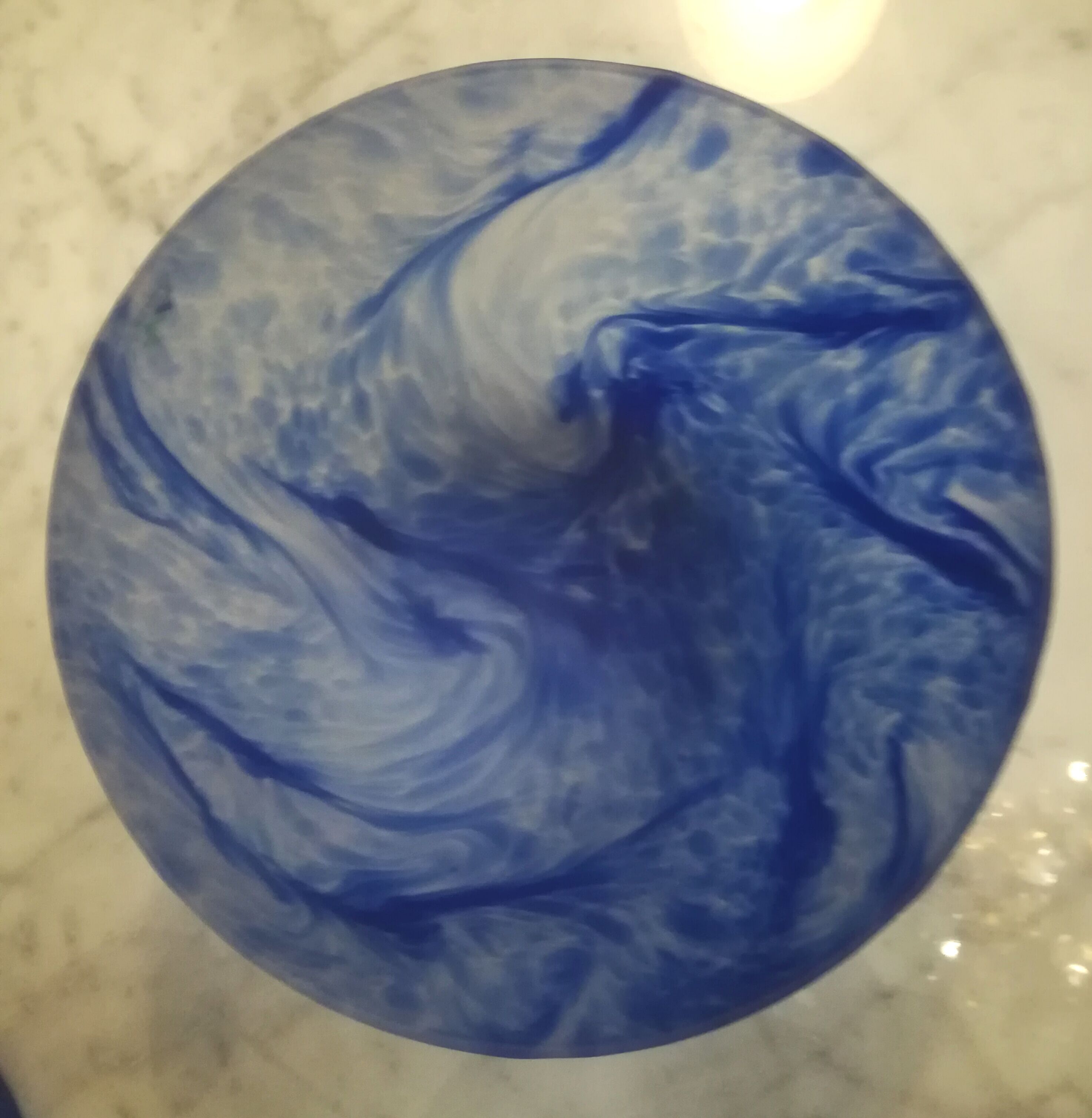 Mushroom lamp in glass paste