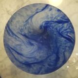 Mushroom lamp in glass paste