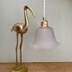 Vintage frosted glass lampshade pendant light