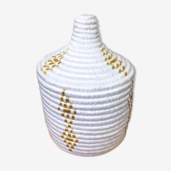 Berber white and golden pot