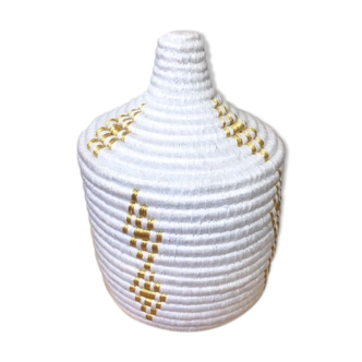 Berber white and golden pot