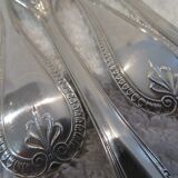8 silver-plated cake forks by Christofle Malmaison Empire