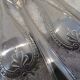 8 silver-plated cake forks by Christofle Malmaison Empire