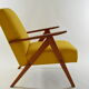 Fauteuil kompas jaune dossier haut
