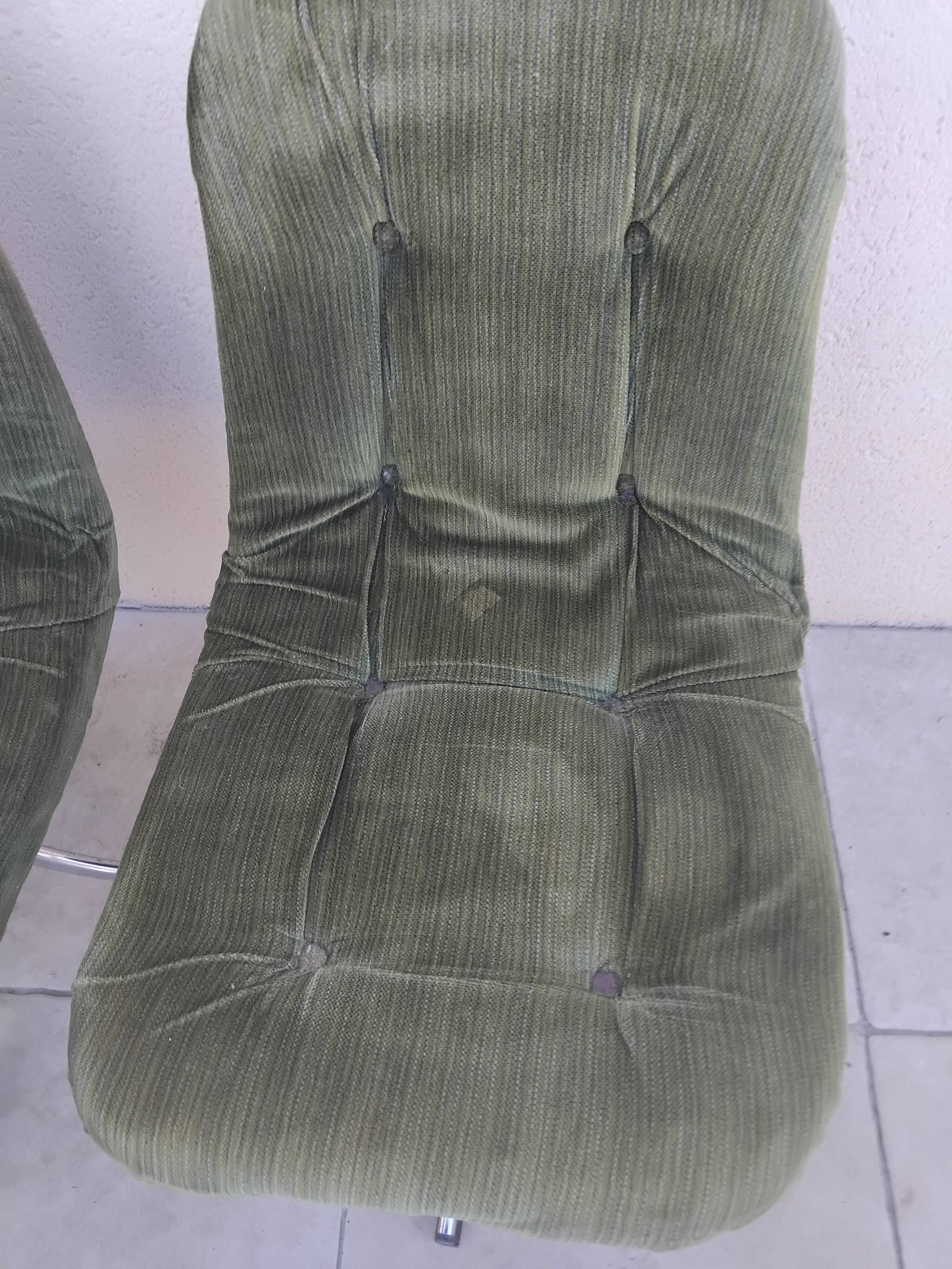 4 chaises vintage GASTONE RINALDI design année 70