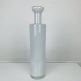 Scandinavian roller vase in white glass, Holmegaard style, vintage