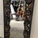 Ethnic carved wooden mirror 127x66cm