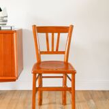Set of 4 Luterma bistro chairs, cane effect, 1950