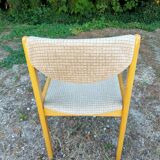 6 chairs in beech and fabrics, very good condition