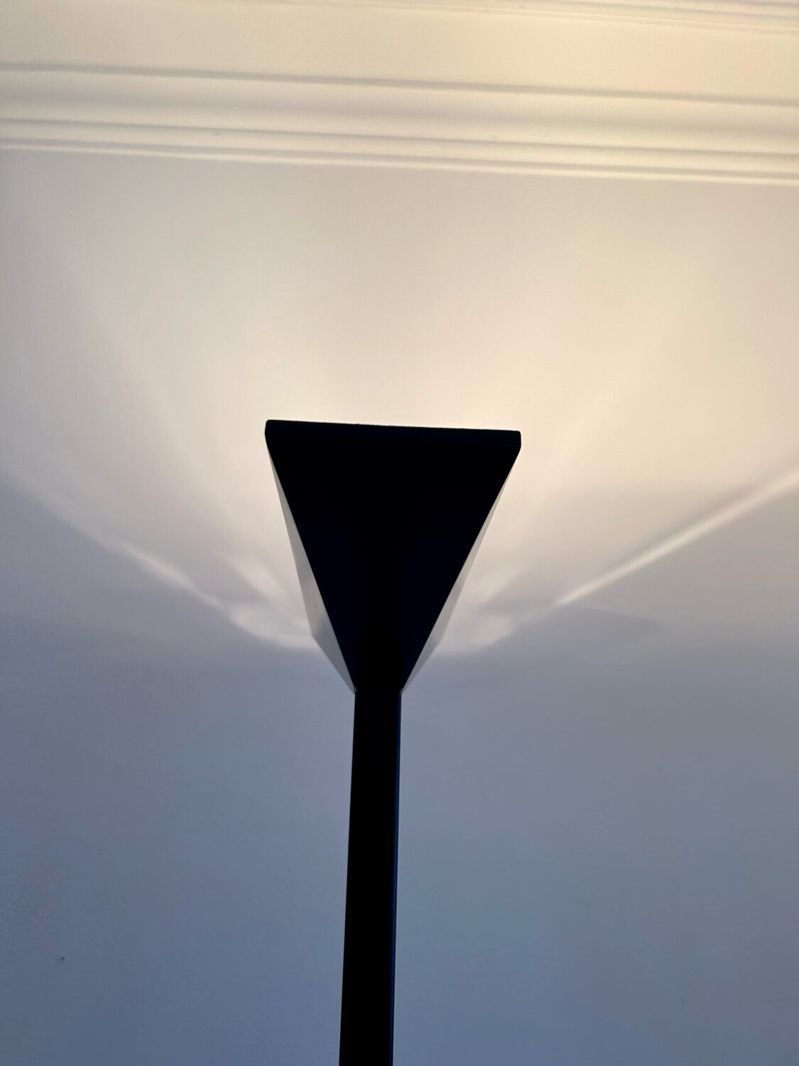 Pair of vintage geometric floor lamps model "206863" , Pierre Disderot for Glass and Light, France 1980