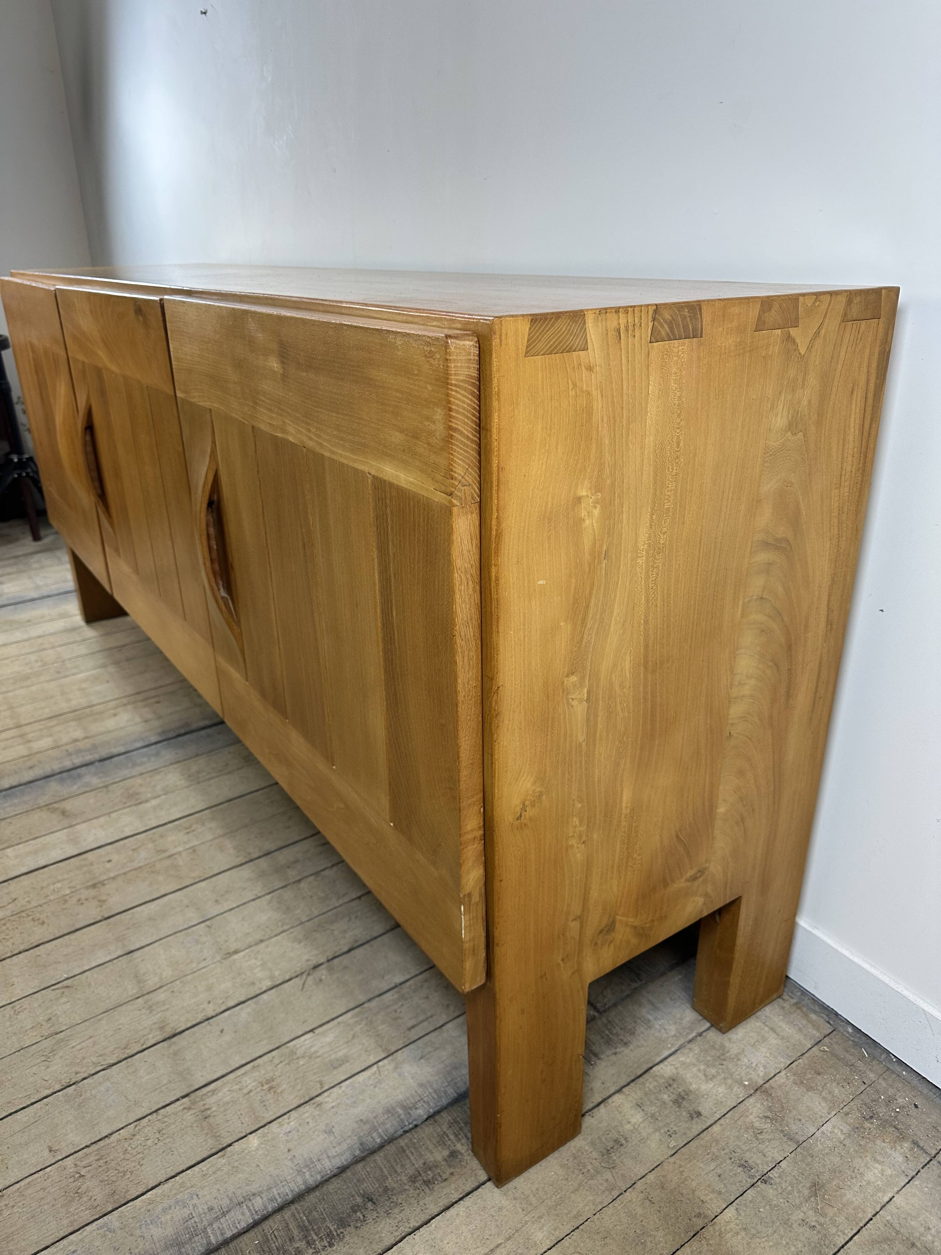 Massive oiled elm enfilade maison regain 1970