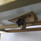 Gold metal and wood coffee table